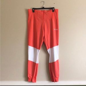 High waisted, zip, mesh inlay Nike joggers